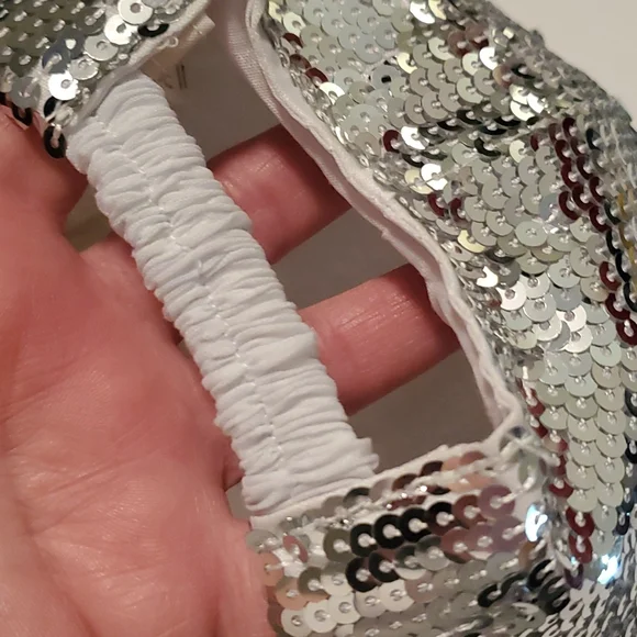 Rhinestone sequins Silver color baseball cap Standard in Very good condition - Picture 7 of 13